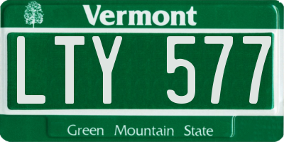 VT license plate LTY577