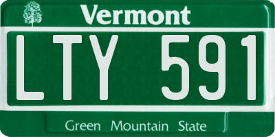 VT license plate LTY591