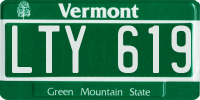 VT license plate LTY619