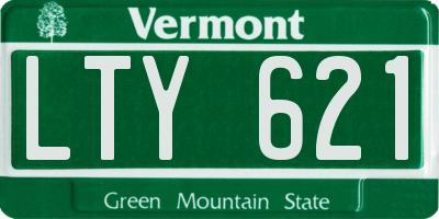 VT license plate LTY621