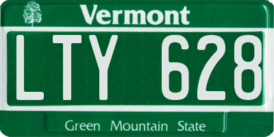VT license plate LTY628