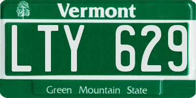 VT license plate LTY629