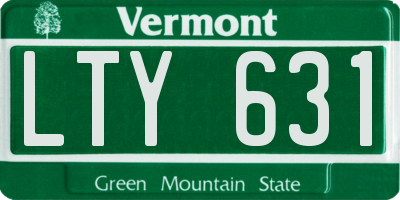 VT license plate LTY631