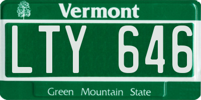 VT license plate LTY646