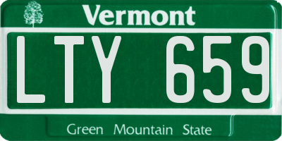 VT license plate LTY659