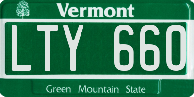 VT license plate LTY660