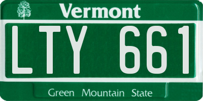 VT license plate LTY661