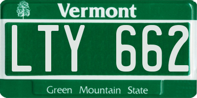 VT license plate LTY662