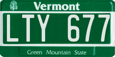 VT license plate LTY677