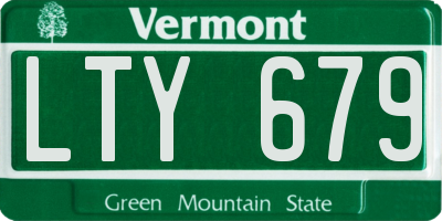 VT license plate LTY679