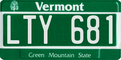 VT license plate LTY681