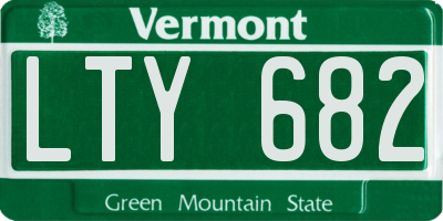 VT license plate LTY682