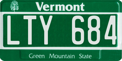 VT license plate LTY684