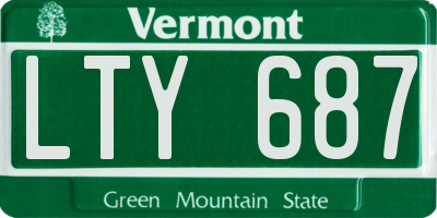 VT license plate LTY687