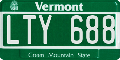 VT license plate LTY688