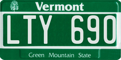 VT license plate LTY690
