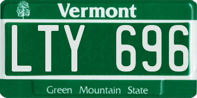 VT license plate LTY696