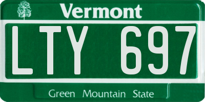 VT license plate LTY697