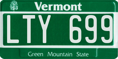 VT license plate LTY699
