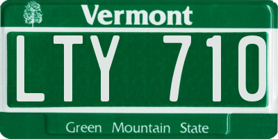 VT license plate LTY710