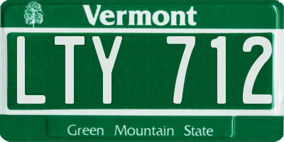 VT license plate LTY712