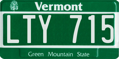 VT license plate LTY715