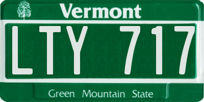 VT license plate LTY717