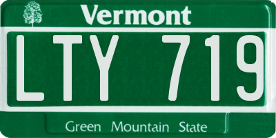 VT license plate LTY719