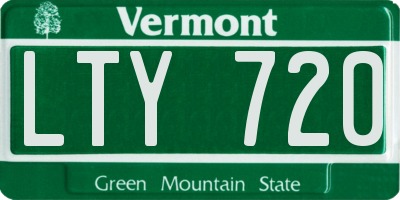 VT license plate LTY720