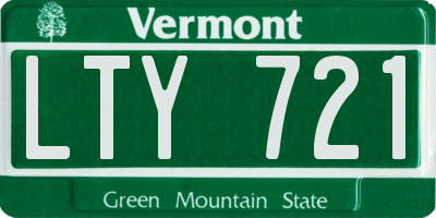 VT license plate LTY721