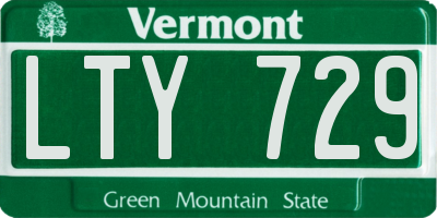 VT license plate LTY729