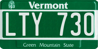 VT license plate LTY730