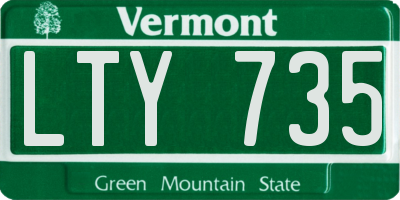 VT license plate LTY735