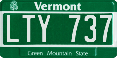VT license plate LTY737