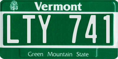 VT license plate LTY741