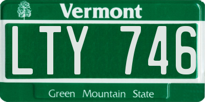 VT license plate LTY746