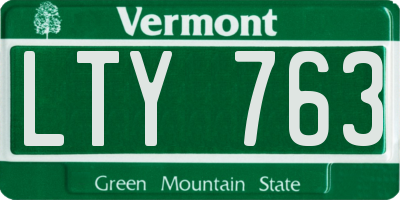 VT license plate LTY763