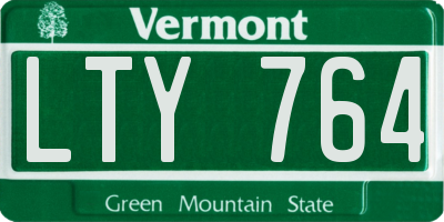 VT license plate LTY764