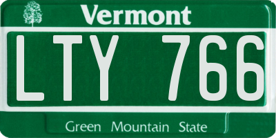 VT license plate LTY766