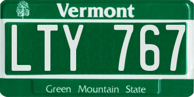 VT license plate LTY767