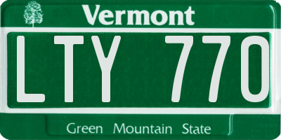 VT license plate LTY770
