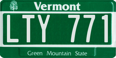 VT license plate LTY771
