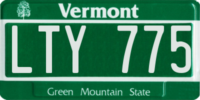 VT license plate LTY775