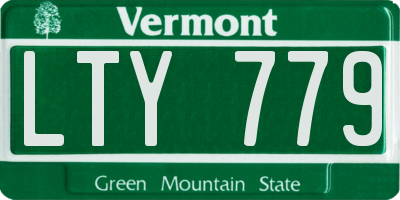 VT license plate LTY779
