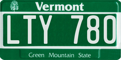 VT license plate LTY780