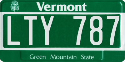VT license plate LTY787