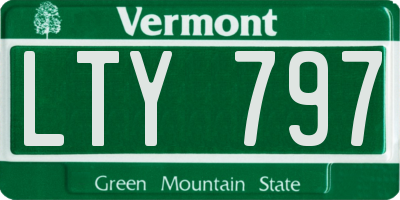 VT license plate LTY797