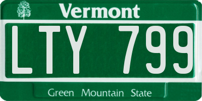 VT license plate LTY799