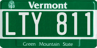 VT license plate LTY811