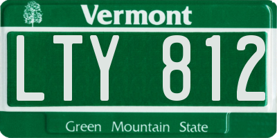 VT license plate LTY812